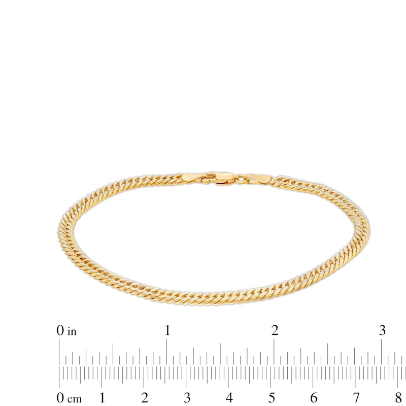 Men's 3.8mm Curb Chain Bracelet in Hollow 18K Gold - 8.25"