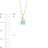 6.0mm Swiss Blue Topaz Solitaire Curved Drop Pendant in 10K Gold