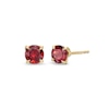 5.0mm Garnet Solitaire Stud Earrings in 10K Gold