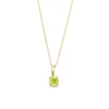 6.0mm Peridot Solitaire Curved Drop Pendant in 10K Gold