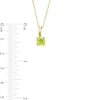 6.0mm Peridot Solitaire Curved Drop Pendant in 10K Gold