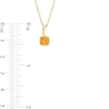 6.0mm Citrine Solitaire Curved Drop Pendant in 10K Gold