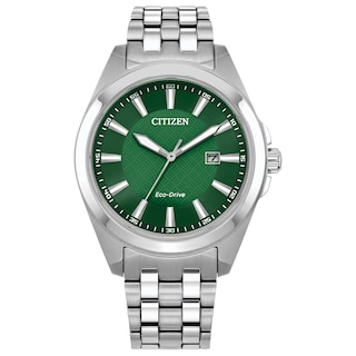 Men’s Citizen Eco-Drive® Classic Watch with Green Dial (Model: BM7530-50X)