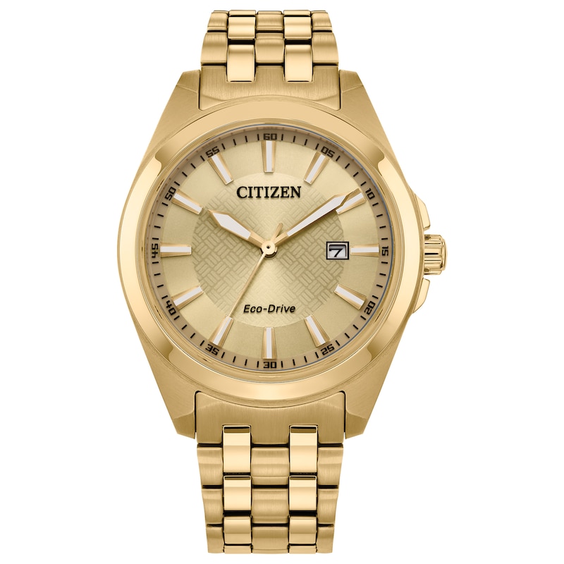 Men’s Citizen Eco-Drive® Classic Gold-Tone IP Watch with Champagne Dial (Model: BM7532-54P)|Peoples Jewellers