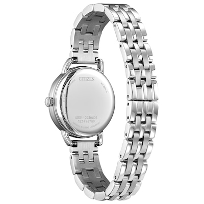 Ladies’ Citizen Eco-Drive® Classic Watch with Silver-Tone Dial (Model: EM1050-56A)