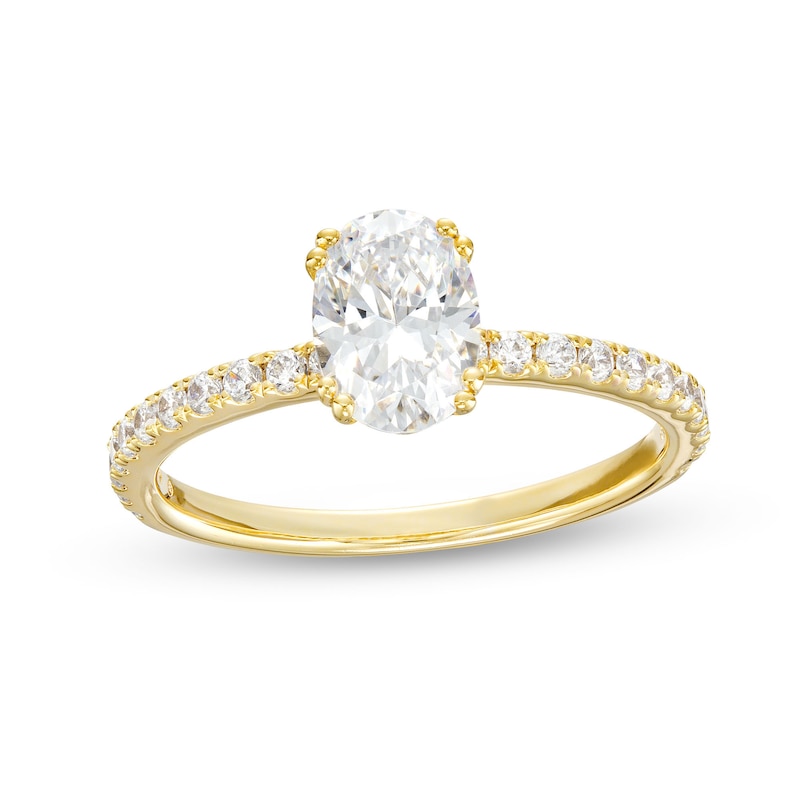 1.29 CT. T.W. Oval Diamond Engagement Ring in 14K Gold (I/SI2)|Peoples Jewellers