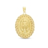 Oval Nugget Frame Virgin Mary Charm in 10K Gold