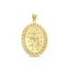 Oval Nugget Frame Virgin Mary Charm in 10K Gold