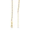 Thumbnail Image 2 of Italian Gold Diamond-Cut Bead Station Tube Necklace in 18K Two-Tone Gold