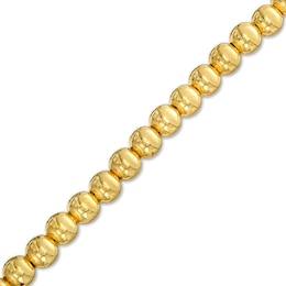 Italian Gold Polished Bead Bracelet in 18K Gold - 7.25&quot;