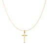 Thumbnail Image 1 of Men's Cross Drop Pendant in Hollow 14K Gold