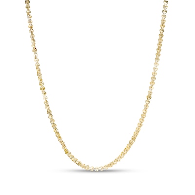 Heart Cutout Link Necklace in 10K Gold - 18"