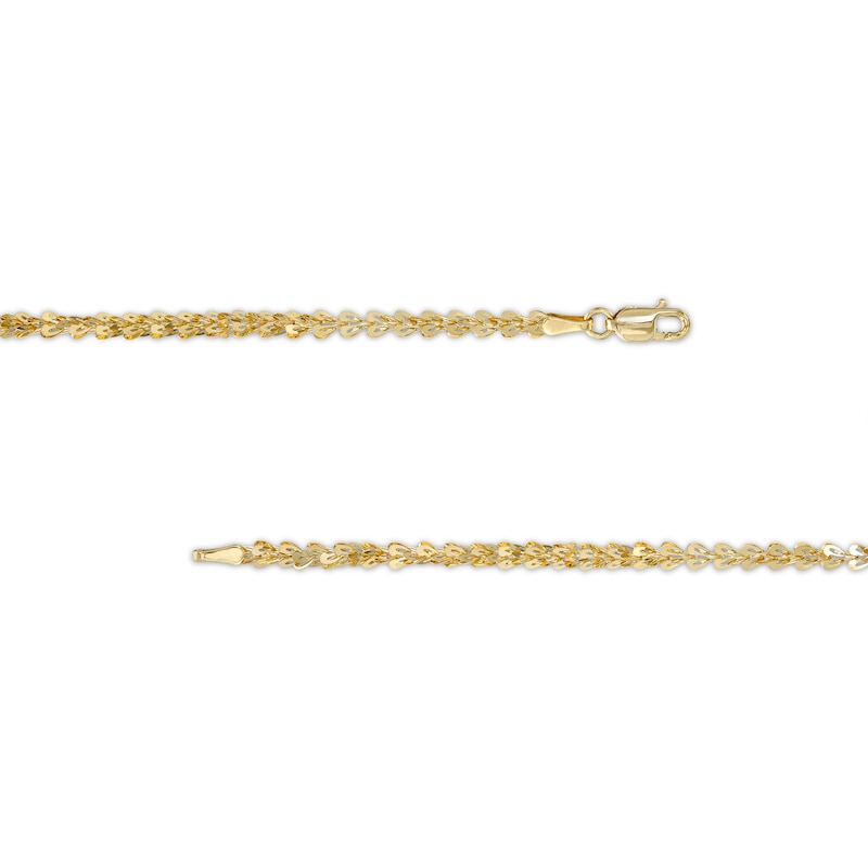 Heart Cutout Link Necklace in 10K Gold - 18"|Peoples Jewellers