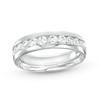 Men's 1.00 CT. T.W. Certified Lab-Created Diamond Ten Stone Wedding Band in 14K White Gold (F/SI2)