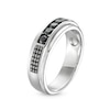 Men's 0.50 CT. T.W. Black Diamond Five Stone Wedding Band in 10K White Gold