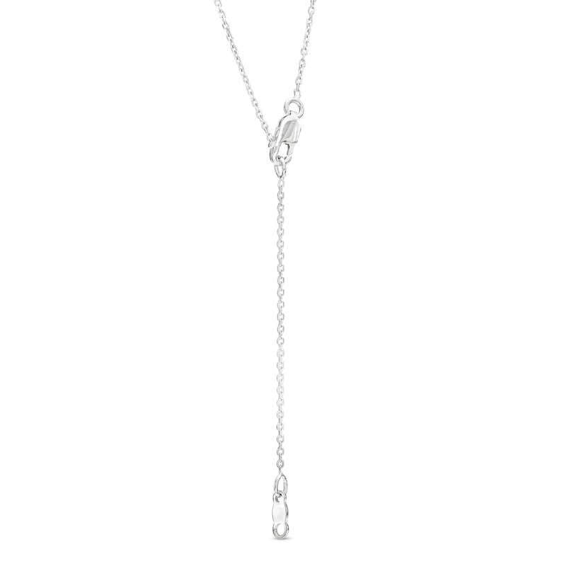 Pear-Shaped Lab-Created Ruby and White Lab-Created Sapphire Infinity Pendant in Sterling Silver|Peoples Jewellers