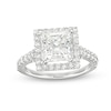 Thumbnail Image 0 of 3.75 CT. T.W. Princess-Cut Certified Lab-Created Diamond Square Frame Engagement Ring in 14K White Gold (F/SI2)