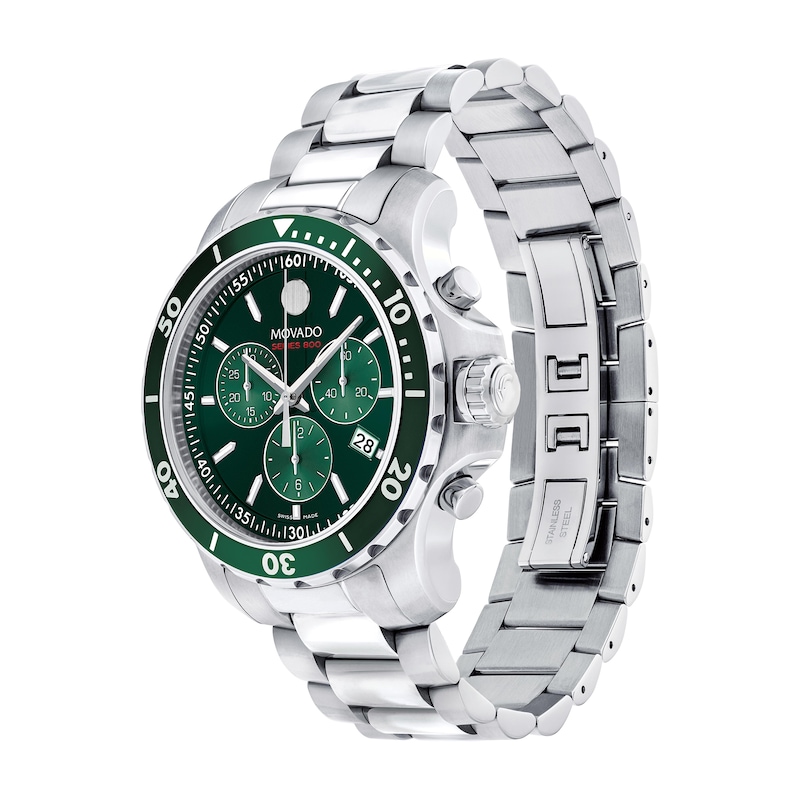 Main Image 2 of Men's Movado Series 800 Chronograph Watch with Green Dial (Model: 2600179)