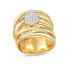 italia D'oro Mesh Ring 14K Yellow Gold
