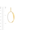 0.18 CT. T.W. Diamond Oval Drop Earrings in 18K Gold