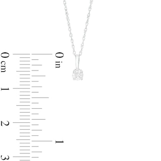 0.45 CT. T.W. Princess-Cut and Round Diamond Solitaire Pendant and Earrings Set in 10K White Gold (J/I3)