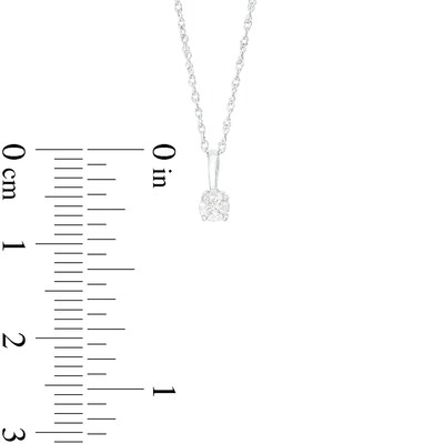 0.45 CT. T.W. Princess-Cut and Round Diamond Solitaire Pendant and Earrings Set in 10K White Gold (J/I3)