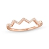 0.07 CT. T.W. Diamond Zig-Zag Anniversary Band in 10K Rose Gold