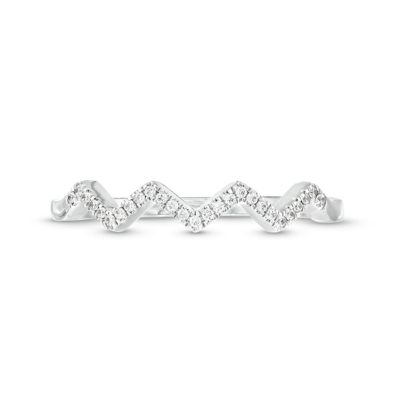 0.07 CT. T.W. Diamond Zig-Zag Band in 10K White Gold|Peoples Jewellers