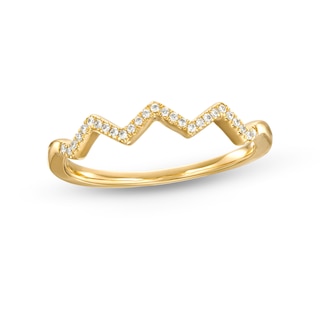 0.07 CT. T.W. Diamond Zig-Zag Anniversary Band in 10K Gold