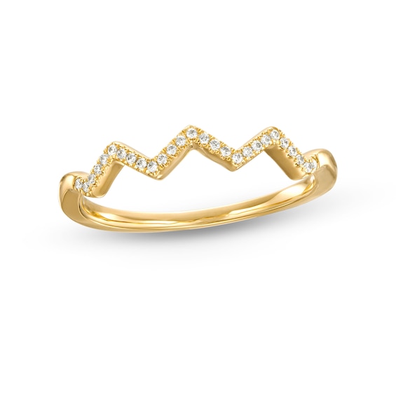 0.07 CT. T.W. Diamond Zig-Zag Anniversary Band in 10K Gold