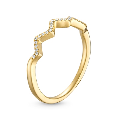 0.07 CT. T.W. Diamond Zig-Zag Anniversary Band in 10K Gold