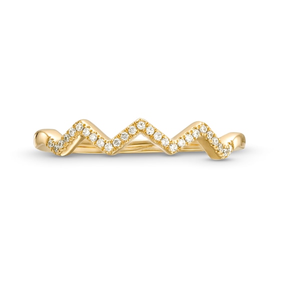 0.07 CT. T.W. Diamond Zig-Zag Anniversary Band in 10K Gold