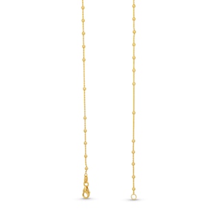 Brilliance Bead Rosary Necklace in 14K Gold