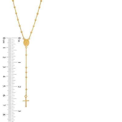 Brilliance Bead Rosary Necklace in 14K Gold