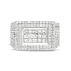 Thumbnail Image 3 of Men's 2.00 CT. T.W. Multi-Diamond Edge Rectangle Top Ring in 10K White Gold