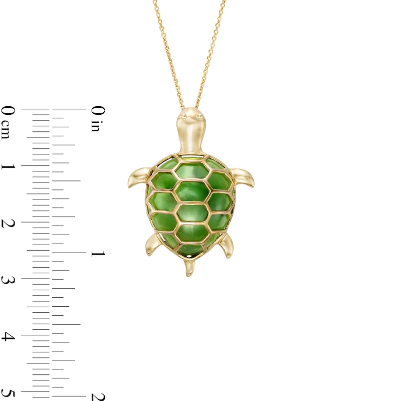 Jade Turtle Pendant in 14K Gold|Peoples Jewellers