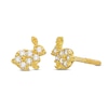 Child's Cubic Zirconia Bunny Stud Earrings in 14K Gold