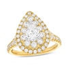 Thumbnail Image 0 of 1.75 CT. T.W. Canadian Certified Pear-Shaped Diamond Teardrop Frame Engagement Ring in 14K Gold (I/I1)