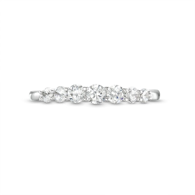 0.50 CT. T.W. Canadian Certified Diamond Seven Stone Anniversary Band in 14K White Gold (I/I1)