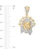 Men's 0.45 CT. T.W. Diamond Jesus with Crown Charm in 10K Gold