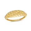 Graduating Ribbed Ring in 14K Gold