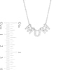 0.04 CT. T.W. Diamond "M U M" Charm Necklace in Sterling Silver