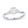 Thumbnail Image 1 of 0.45 CT. T.W. Pear-Shaped Diamond Tri-Sides Vintage-Style Engagement Ring in 14K White Gold (I/I1)