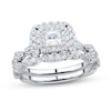 Thumbnail Image 0 of 0.95 CT. T.W. Princess-Cut Diamond Double Frame Marquise Bridal Set in 14K White Gold (I/I2)