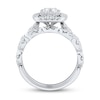 0.95 CT. T.W. Princess-Cut Diamond Double Frame Marquise Bridal Set in 14K White Gold (I/I2)