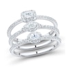 0.75 CT. T.W. Multi-Shape Diamond Sideways Frame Three Piece Ring Set in 14K White Gold (I/I1)