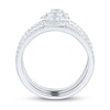 0.75 CT. T.W. Multi-Shape Diamond Sideways Frame Three Piece Ring Set in 14K White Gold (I/I1)