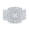 Thumbnail Image 2 of 3.00 CT. T.W. Princess-Cut Diamond Frame Double Row Bridal Set in 14K White Gold (I/I2)