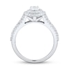 Thumbnail Image 1 of 0.95 CT. T.W. Oval Diamond Double Frame Engagement Ring in 14K White Gold (I/I2)
