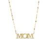 Italian Gold Diamond-Cut "MOM" Mirror Link Chain Necklace in 10K Gold